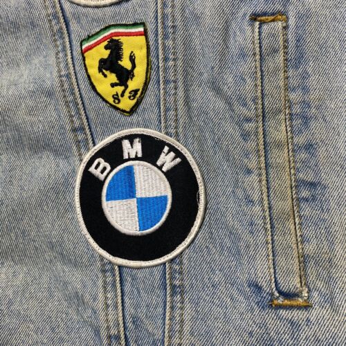 Vintage 90s Structure Jeans Denim Moto Ducati 1994 Daytona Patched Jacket Sz L - Picture 9 of 10