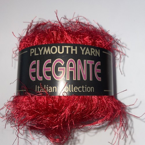 Plymouth Yarn ELEGANTE - Red - 50g 71yds Made In Italy Soft Fur Yarn