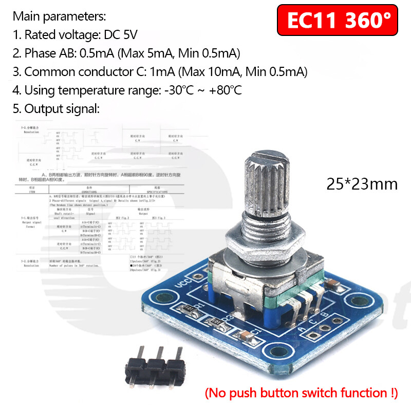 360 Rotary Encoder Module EC11 040 Brick Sensor Clickable