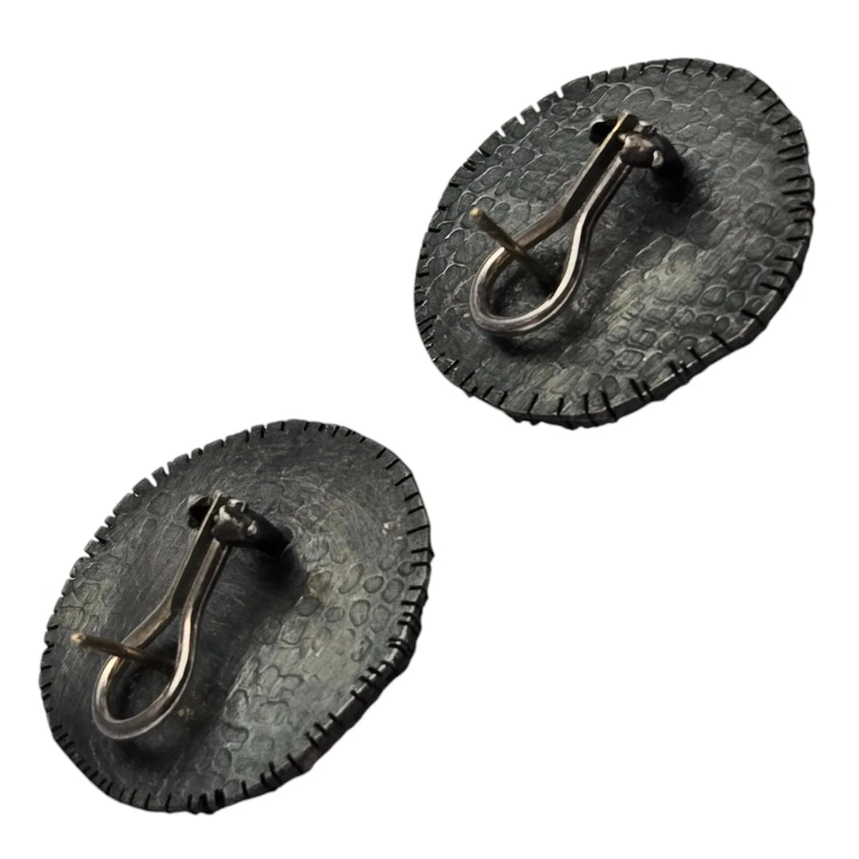 Pendientes raros Rebecca Meyers Semilla Cápsula Oro 24K en Plata Oxidada Diamantes  Foto 3 de 4