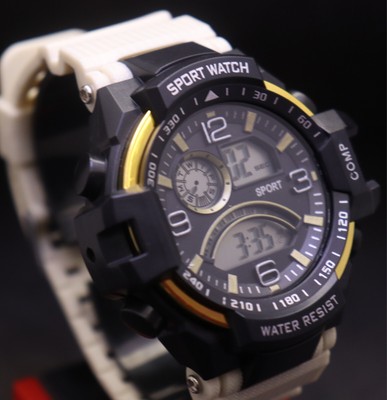 New Analog Multi Multifunctional Gold Black Men's Watch 