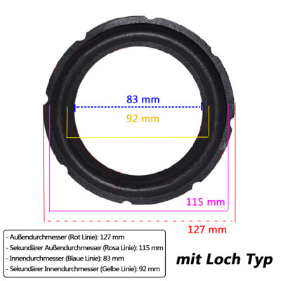 Riparazione Altoparlanti 4.5 Pollici 2 Surround In Schiuma Per - Foto 4
