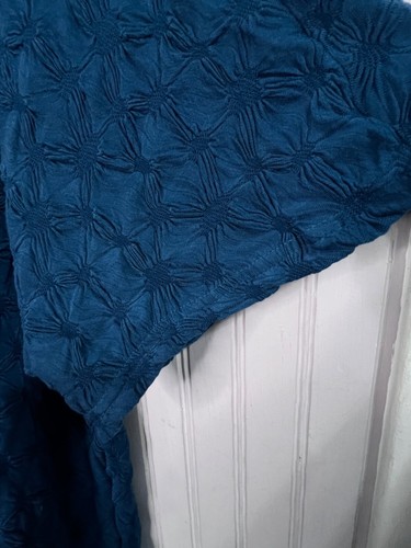 BloomChic Women TOP 30 Rich Textured Teal Blue V-Neck Knit Short Sleeve NEW - Picture 7 of 12