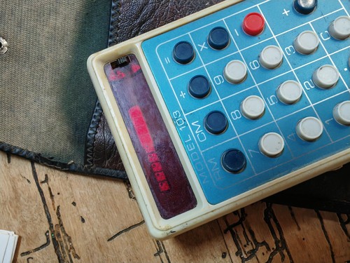 Calculatrice Texas TI-30 LCD et Calculatrice HERMES 103 Vintage HS - Afbeelding 9 van 14