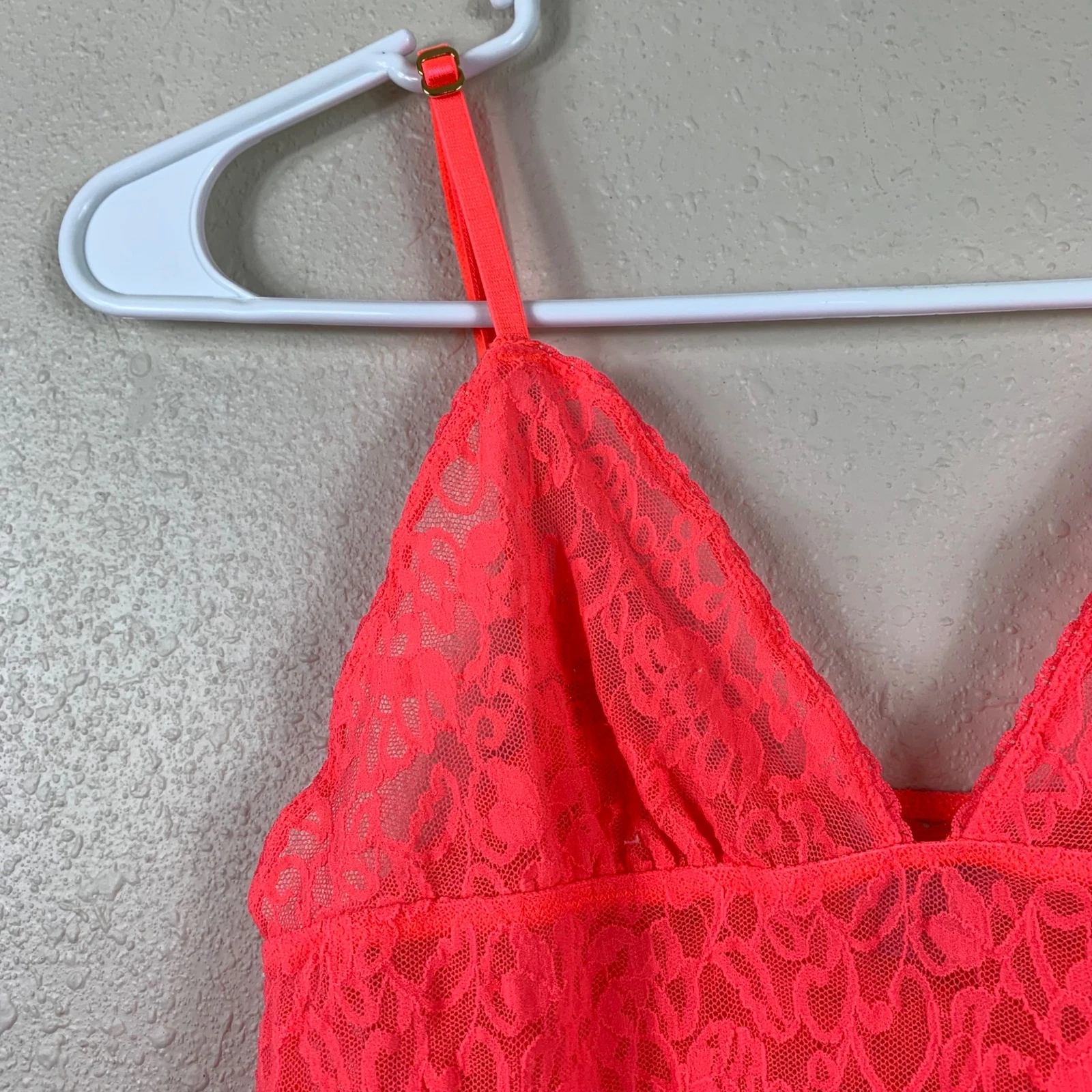 UNDERCOVER Vestito babydoll vintage anni 90 Y2K Victoria’s Secret pizzo corallo slip sexy taglia medi