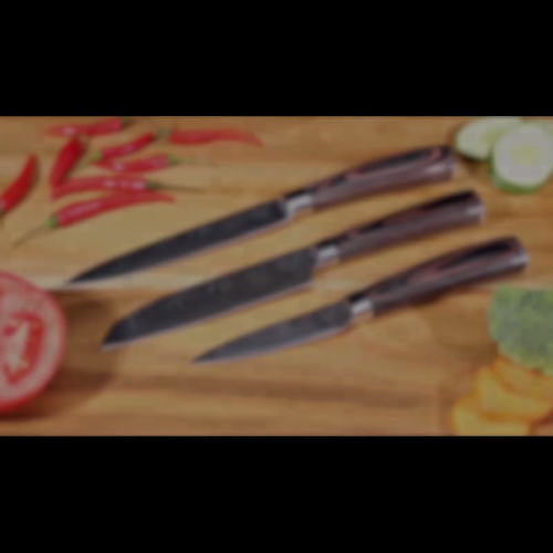 10PCS Kitchen Knife Set Japanese Damascus pattern Chef Knives Cleaver Santoku - Video 1 of 1