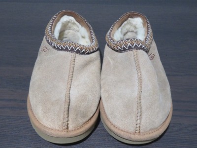 UGG Tasman Mens 9 Shoes Beige Suede Round Toe Slip On  display picture 1