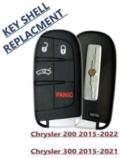 NEW REPLACMENT SMART KEY SHELL FOR 2015 - 2022 CHRYSLER 200 300 M3M-40821302