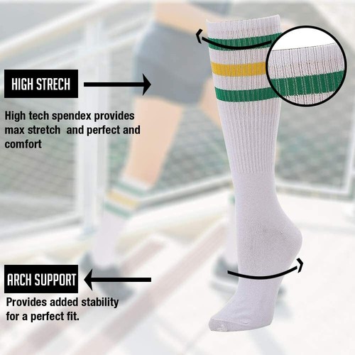 240 PK School Retro Striped Cotton Tube Socks Wholesale Sport Socks (Kids (4-6) - Picture 5 of 7