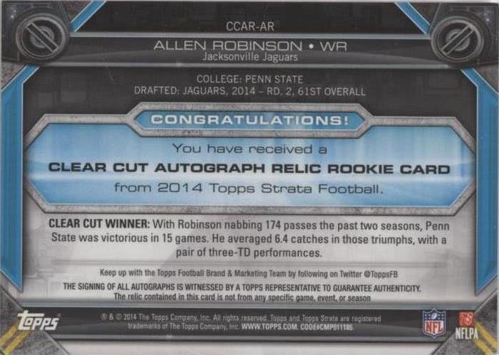 2014 Topps Strata Allen Robinson #CCAR-AR
