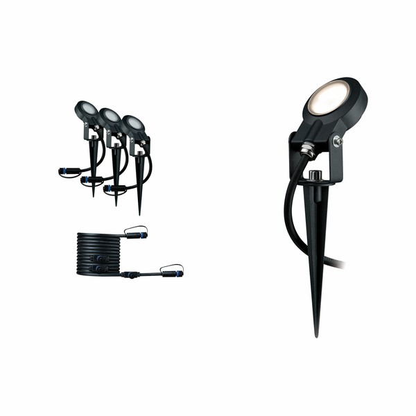 Paulmann Outdoor Plug & Shine Spot Sting Erg-Set IP67 3000K 3X6W 24V Dimmable-image