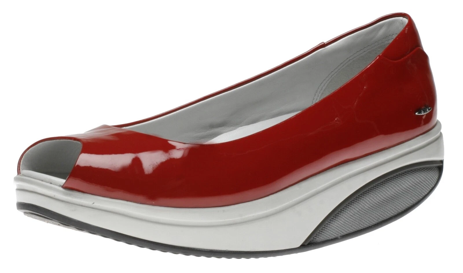 MBT Kianga Scarpe Da Donna Slip On (Peep Toe Pelle Lucida 3 Colori)