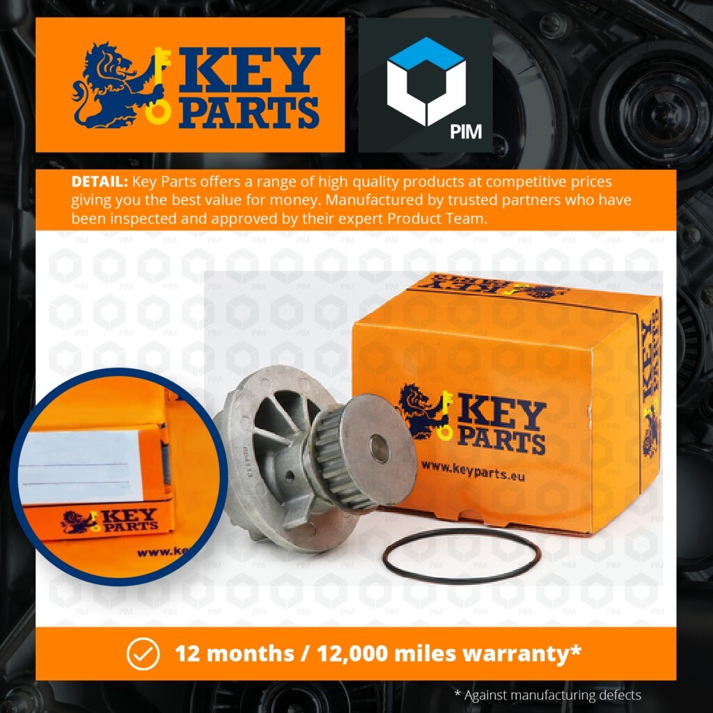 Water Pump fits VAUXHALL ASTRA G 1.6 00 to 06 Z16SE Coolant KeyParts 09199595