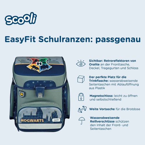 Scooli Schulranzen HARRY POTTER 19 Teile-Set Hogwarts Federmappe, Hüftgurt uvm. - Bild 3 von 23