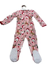 Toddler Girls' carters Just One You Santa Fleece Footed Pajama - 2T