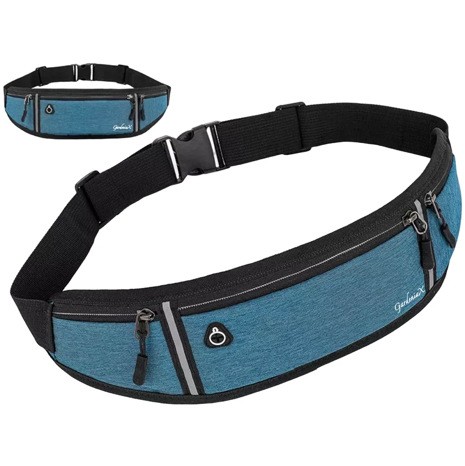 Bolsa de cinturón de running paquete de cintura, cinturón oculto fino de objetos de valor Foto 2 de 4