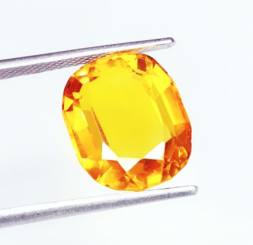 Natural Orange Sapphire 8.37 Ct Loose Gemstone Oval Cut Certified SAPPHIRE Gem - Picture 8 of 11