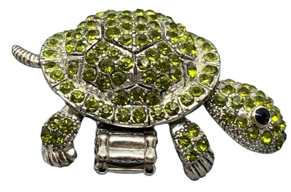 Turtle Tortoise Statement Ring Stretch Band Silve… - image 7