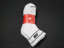 New Balance Mens Active Cushion  Ankle socks Arch support SZ 6-12 -6 Pack  White