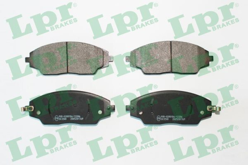 Plaquettes freins Avants 95231012 pour Chevrolet Aveo Berline en céramique 16.5mm