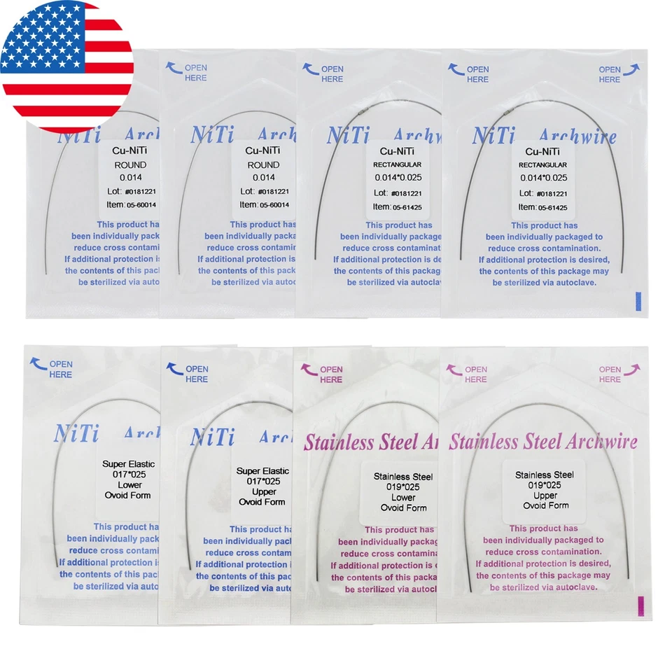 Dental Orthodontic Self Ligating Brackets Copper NiTi Arch Wire Roth 022 DAMON Q - Image 2 of 4