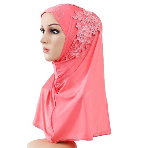 Mujeres musulmanas Hijab Sombrero Una Pieza Islámico Amira Bufanda en la cabeza Turbante Gorra Chales Envolventes - Imagen 39 de 42
