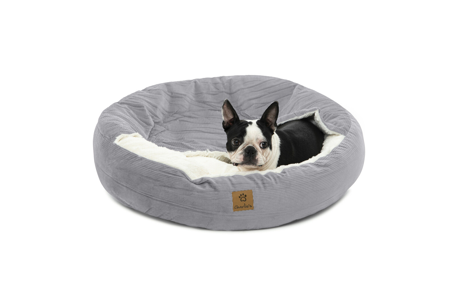 Charlie's Deluxe Hooded Pet Dog Pouch Bed Igloo Cushioned Nest Cat Dog
