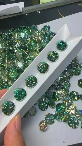 Never Fade Full Size Green Moissanite Loose Stone Lab-Grown Moissanite GRA - Picture 13 of 23
