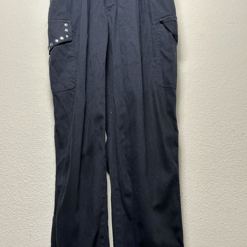 House Of Dereon By Beyonce Y2K Damen Jumpsuit Strampler Schwarz Glitzer Knöpfe Kapuze - Bild 4 von 19