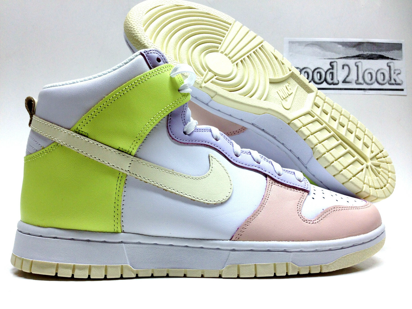 NIKE DUNK HIGH WHITE/CASHMERE-LT LEMON 