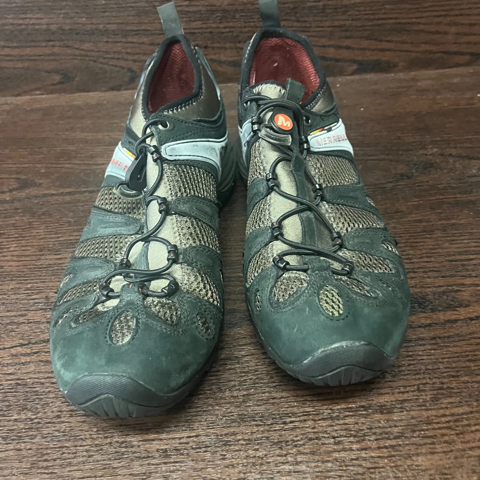 merrell chameleon hex round toe slip-on brown shoes