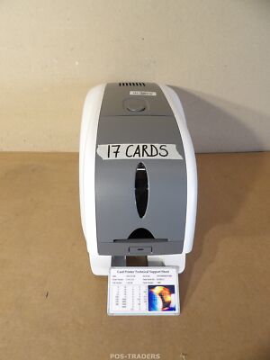 IDP EasyBadge 2.0 ID Color Card Printer USB - 17 CARDS - TESTED OK - INCL RIBBON