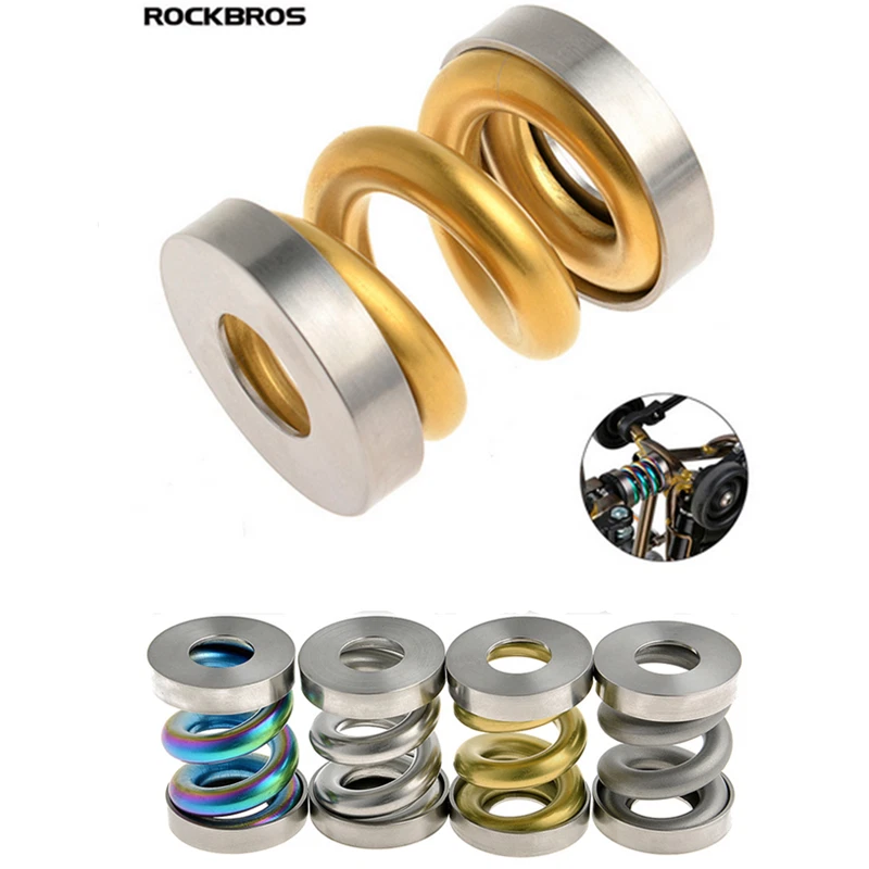 Rockbros Bike Rear Shock Spring Bike Titanium Shock Absorber For Folding E-bike - Image 2 of 4