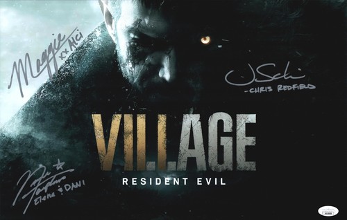 Maggie Robertson +2 Signed 11x17 Resident Evil VIII Village Autograph JSA COA - Picture 1 of 3