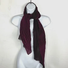 DKNY Womens Rectangle Silk Scarf Purple Polished Luxury