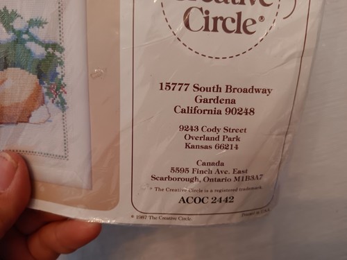 The Creative Circle Vintage Cross Stitch Kit Winter Rabbits Bunny Snow country - Picture 2 of 4