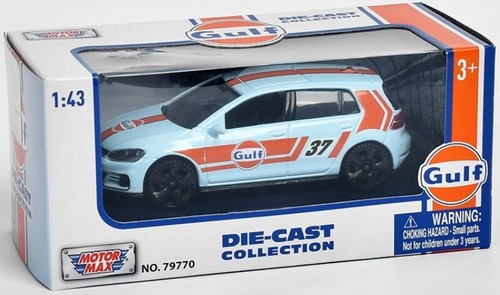 MotorMax Volkswagen Golf MK7 GTI Gulf 1:43 Scale 4 Inch Diecast Model Car - Picture 3 of 3