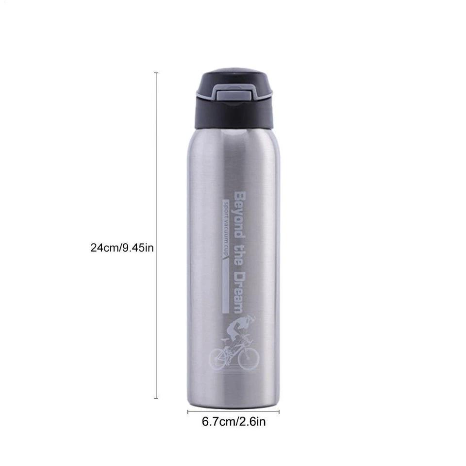 Mountain Bike Thermal Cup 500ml Stainless Steel Camping Sports Water Bottle - Image 4 of 4