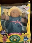 Cabbage Patch Kids Vintage Kids Fashion Doll Blonde Yarn Hair Blue Dress Signed