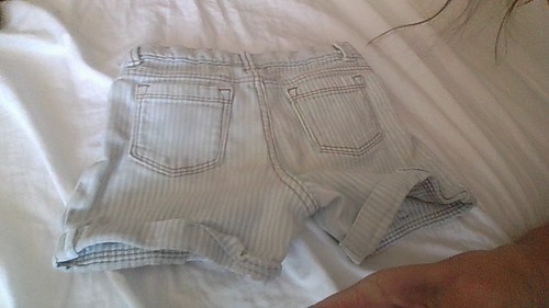 Old Navy Girls Size 5 Striped Shorts Interior Adjusters 5-Pocket Cuffed Leg Cute - Picture 6 of 14