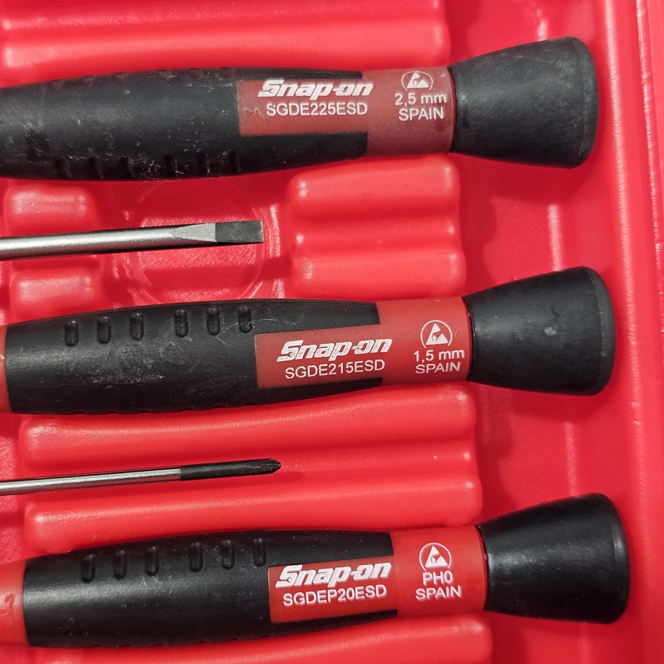 Snap On Tools 6pc Mini Precision Screwdriver Set Electronic SGDE70ESD INCOMPLETE - Image 4 of 4