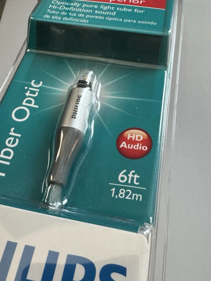 Cable de audio de fibra óptica Philips de 6 pies de largo sonido superior de alta definición Foto 3 de 4