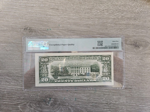 1985 $20 Federal Reserve Note Fr-2075-JA Kansas City PMG65 Gem EPQ - Picture 2 of 2