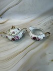 Enesco Violet Flower Small Creamer And Sugar Japan Vintage — photo 1