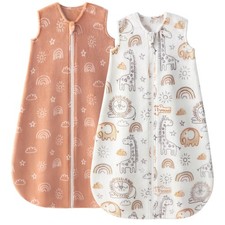 Yoofoss Baby Sleep Sack 6-12 Months 1.5 Tog Fleece Wearable Blanket 2-Way Zipper