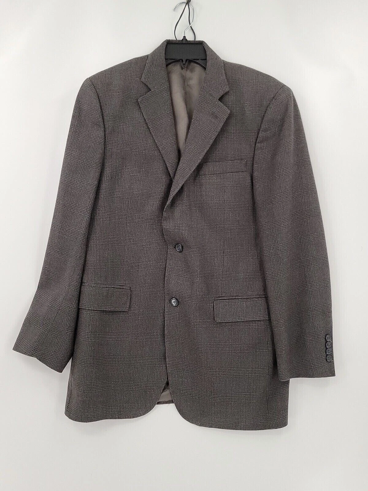 Joseph & Feiss Mens Blazer Size 39 Long Dark Gray Silk Wool Blend 2 Button