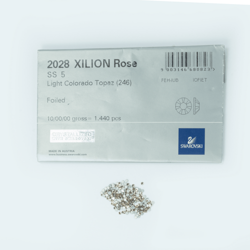 Swarovski Flatback Crystal Lt Colorado Topaz 246 Xilion Rose 2028 SS5/SS9 Disc. - Picture 5 of 5