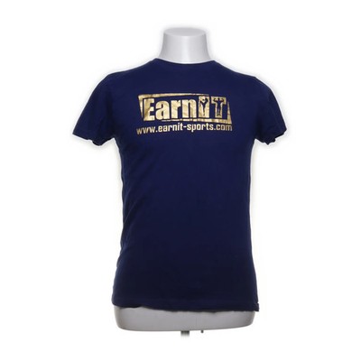 Earn It, T-shirt, Größe: S, Blau, Baumwolle, Print, Herren #r9W