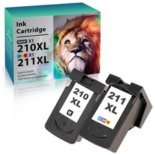 2x Cartucho de tinta negra de alto rendimiento PG 210XL PG210XL apto para Canon MP410 495 499