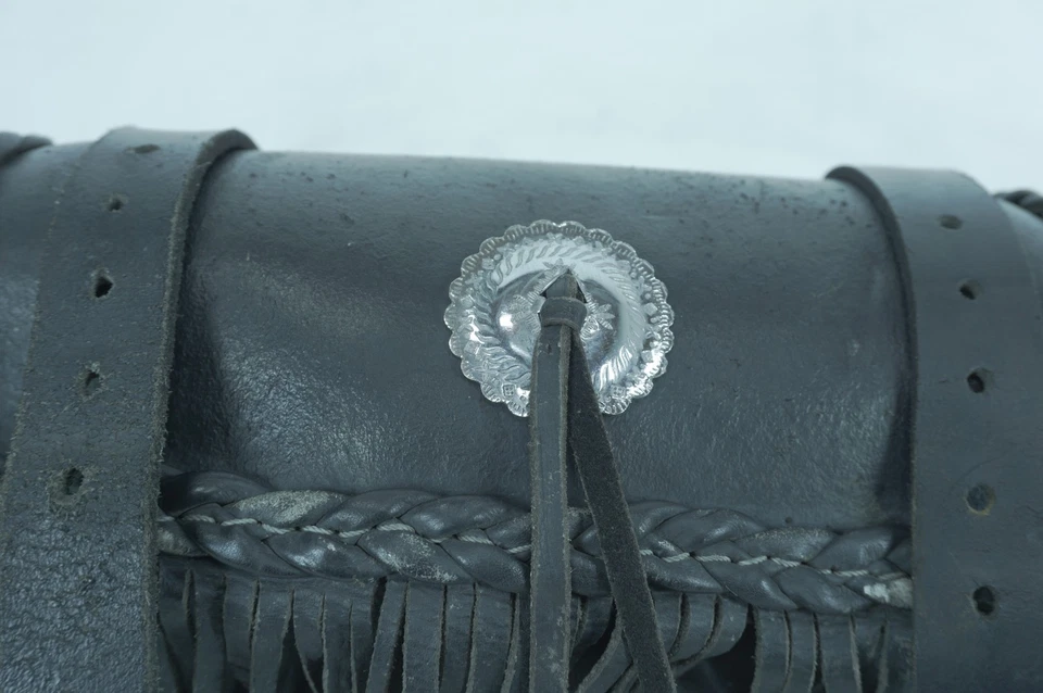 Harley Sportster Limited Liberty 1986 OEM bolsa de herramientas delantera a bordo almacenamiento de cuero Foto 4 de 4